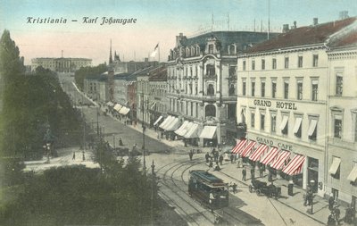 Kristiania (Oslo), Norway, Karl Johansgate by Norwegian Photographer